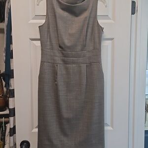 Banana Republic Grayish Brown Midi Sheath Dress